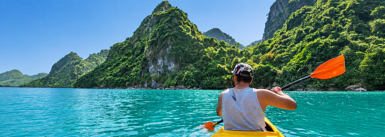 Kayaking on the lake